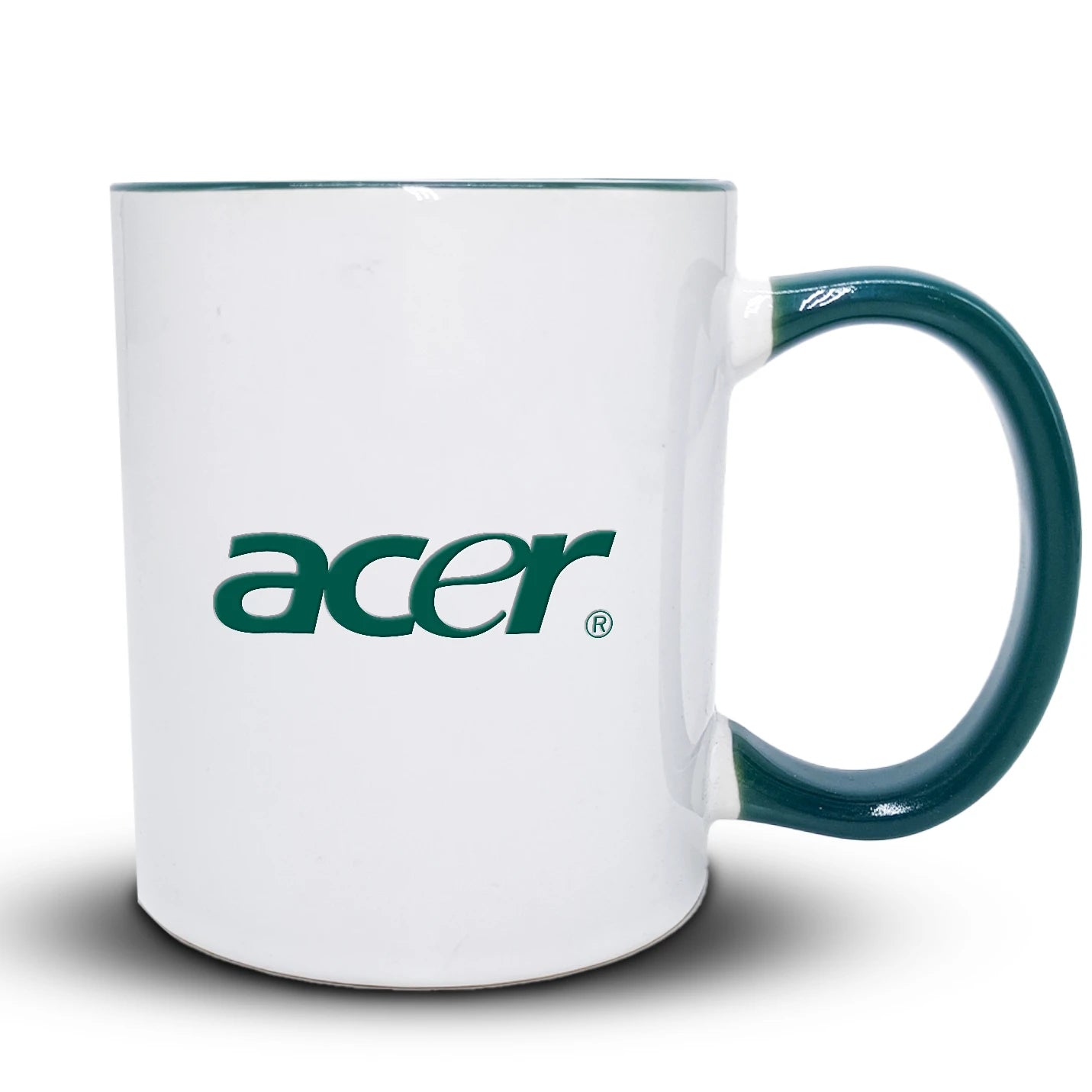 Luxury Sublimatable Ceramic Mugs with Green Handle Img 2