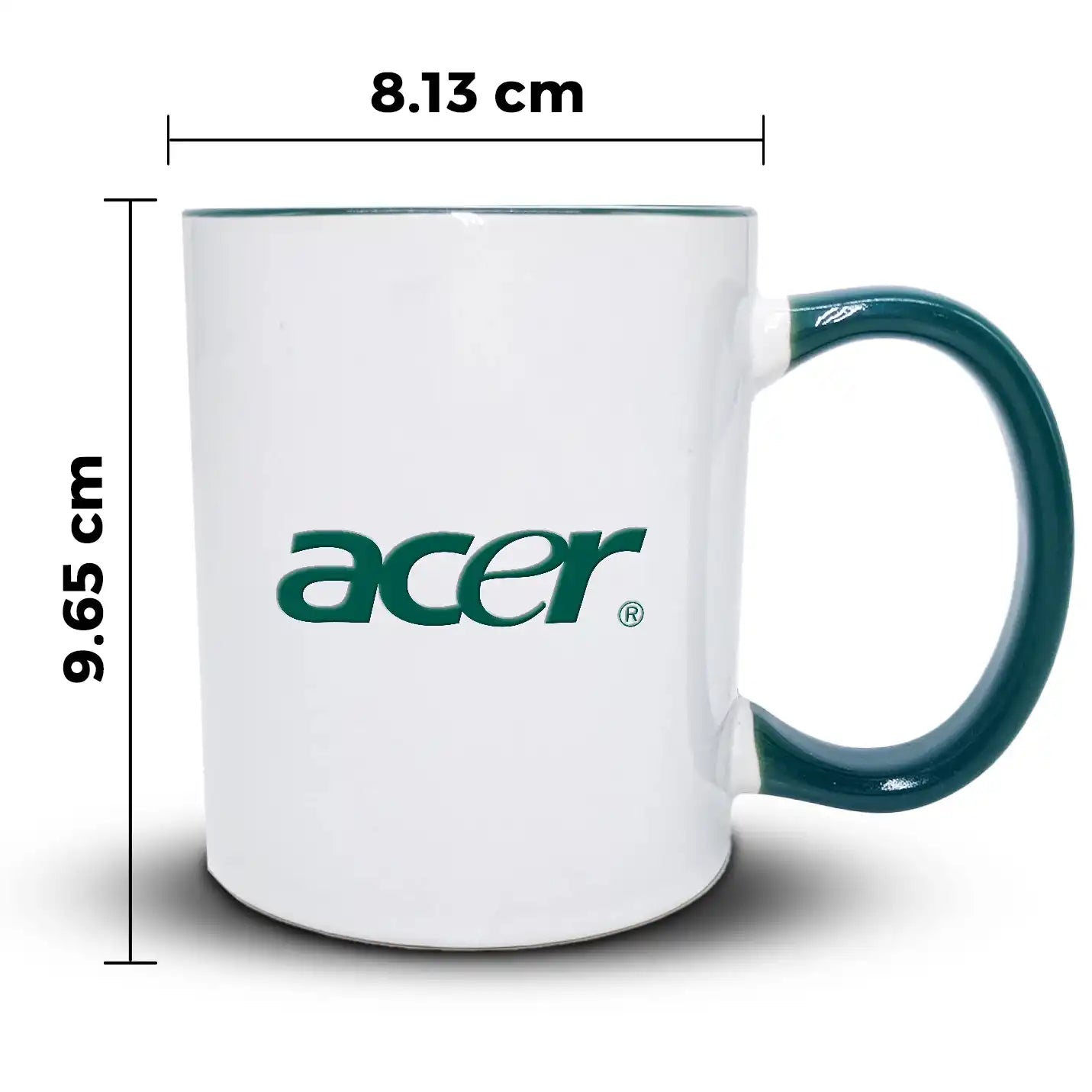 Luxury Sublimatable Ceramic Mugs with Green Handle Img 3