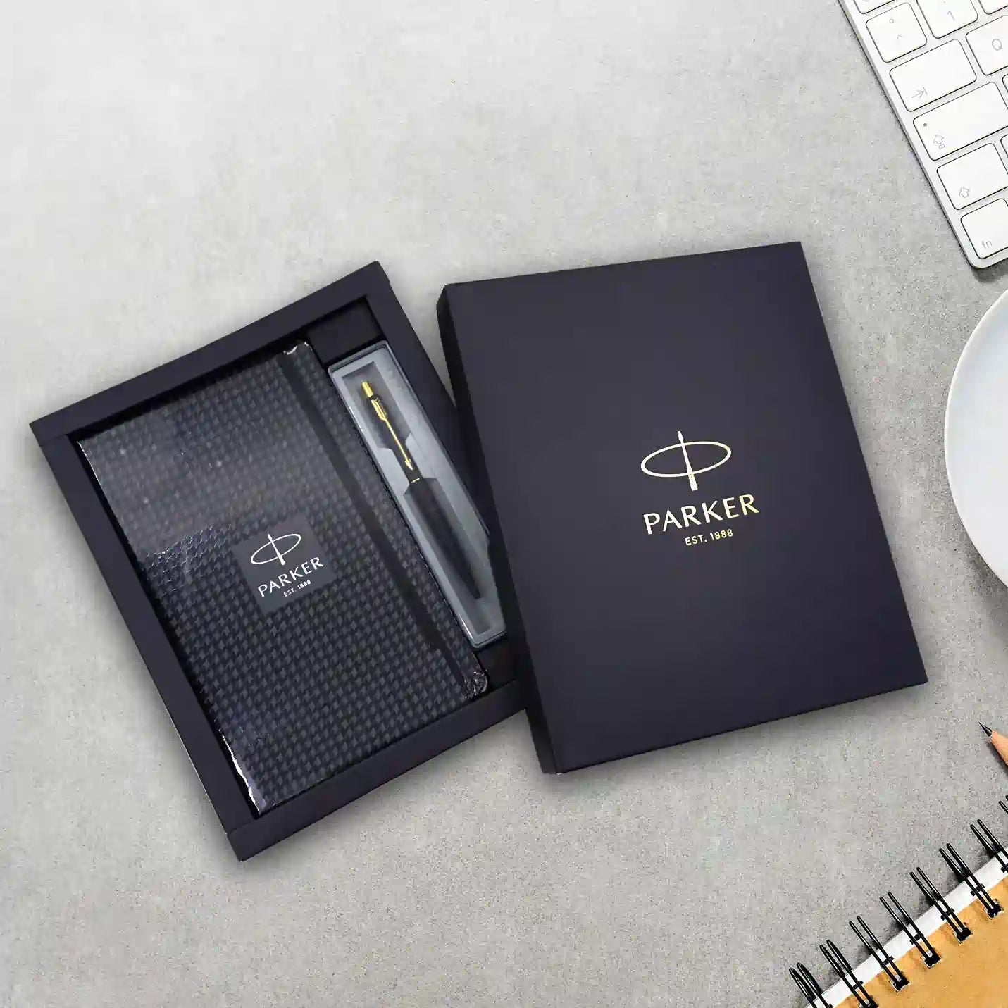 Premium-Quality Black Parker Pen & Notebook Combo Gift Set