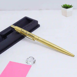 Elegant Metal Gold Plated Engraved Parker Pen