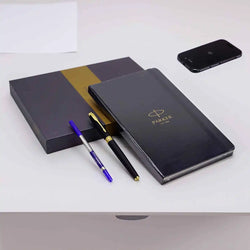 Classic Parker Black Roller Ball Pen & Diary Combo Gift Set