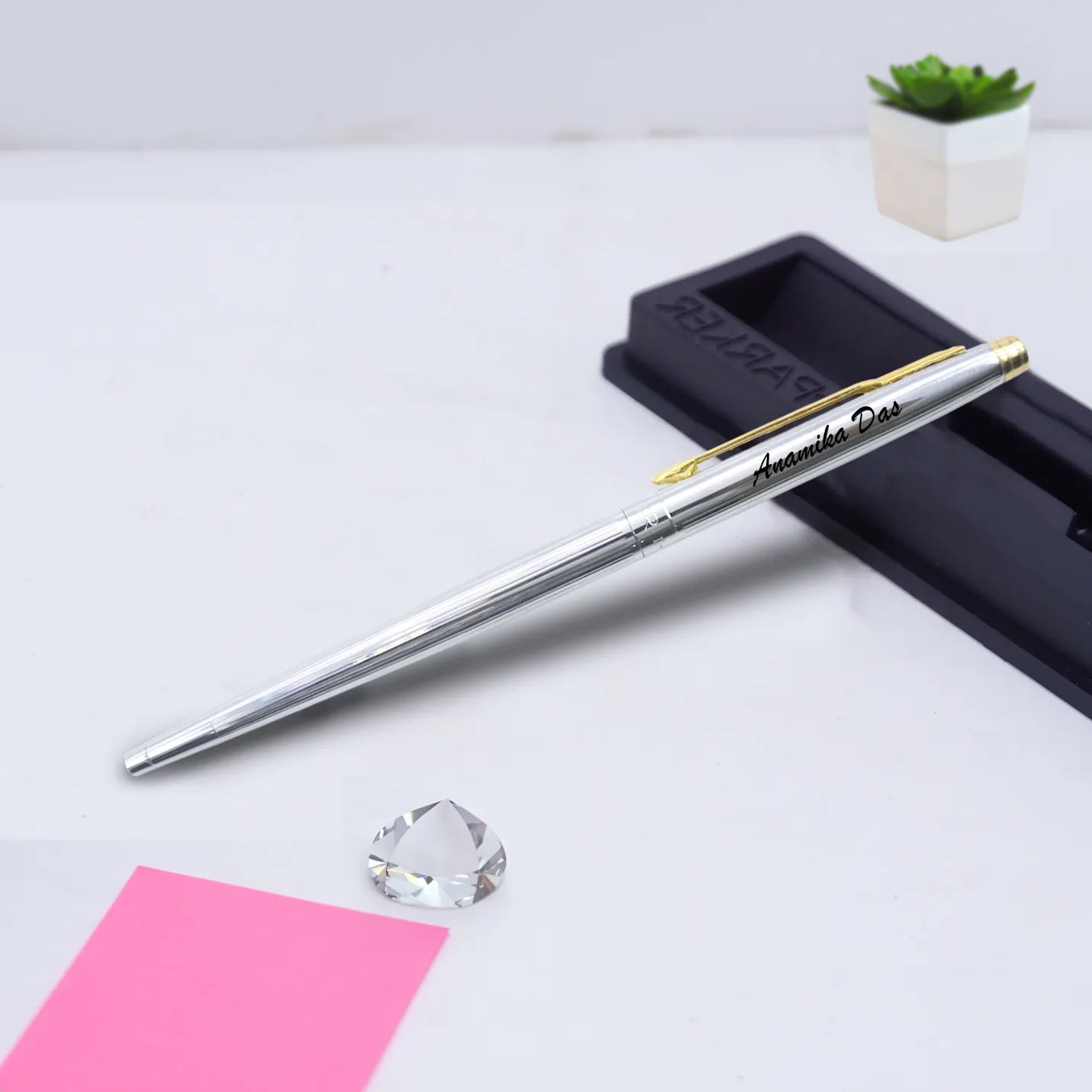 Slim & Shiny Metal Engraved Parker Pen