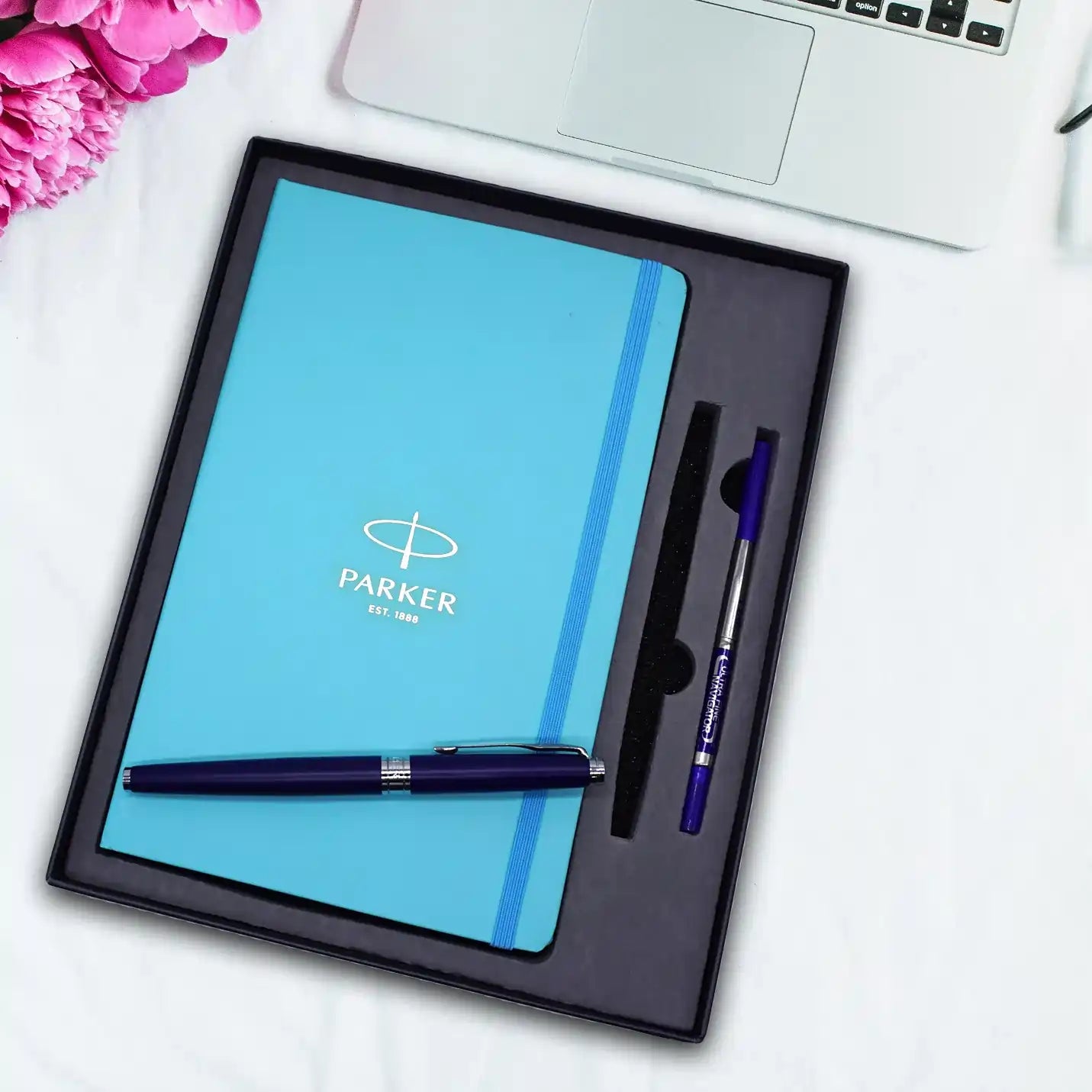 Best-Quality Elite Parker Blue Pen & Notebook Combo Gift Set