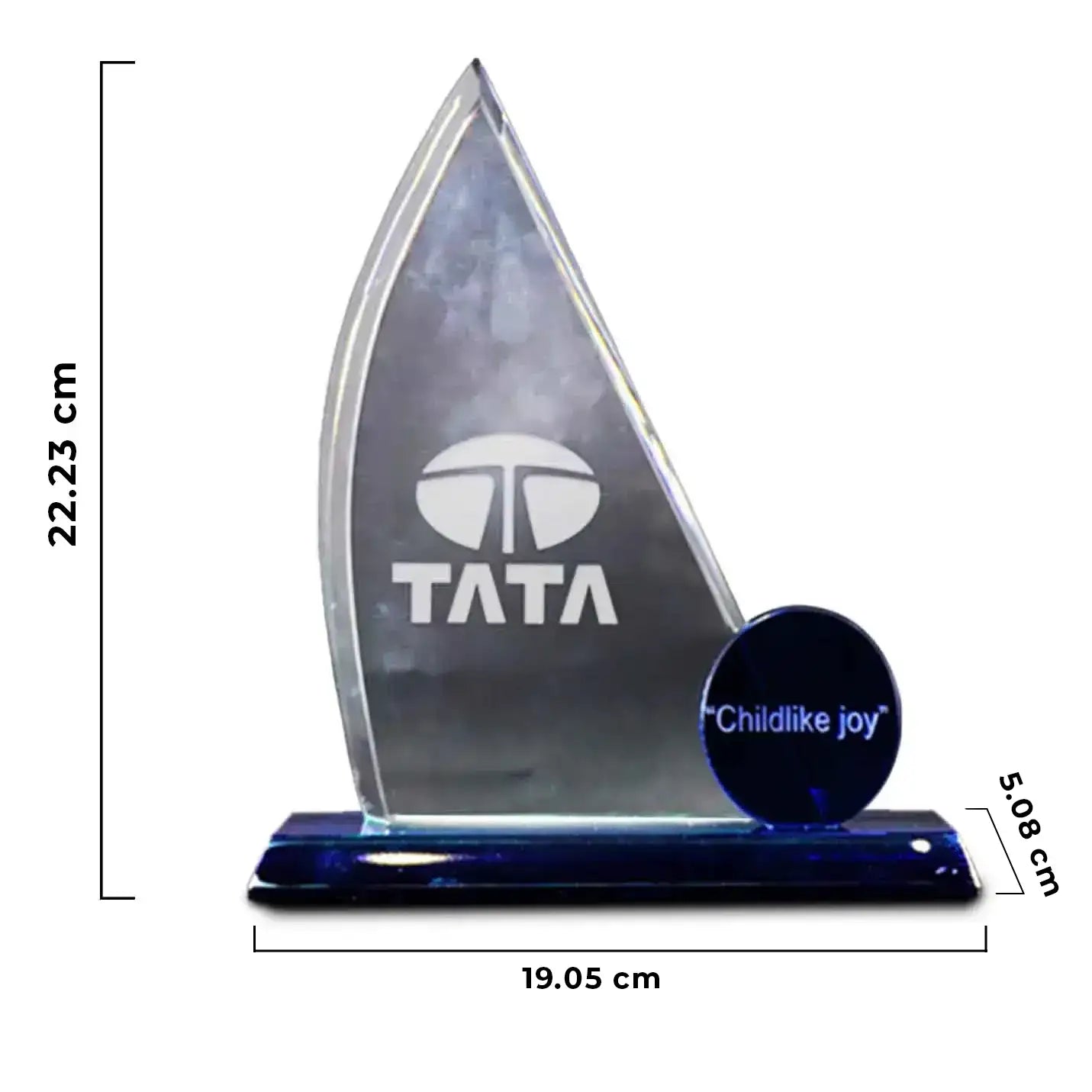 Premium Boat-Shape Crystal Victory Trophies Img 2