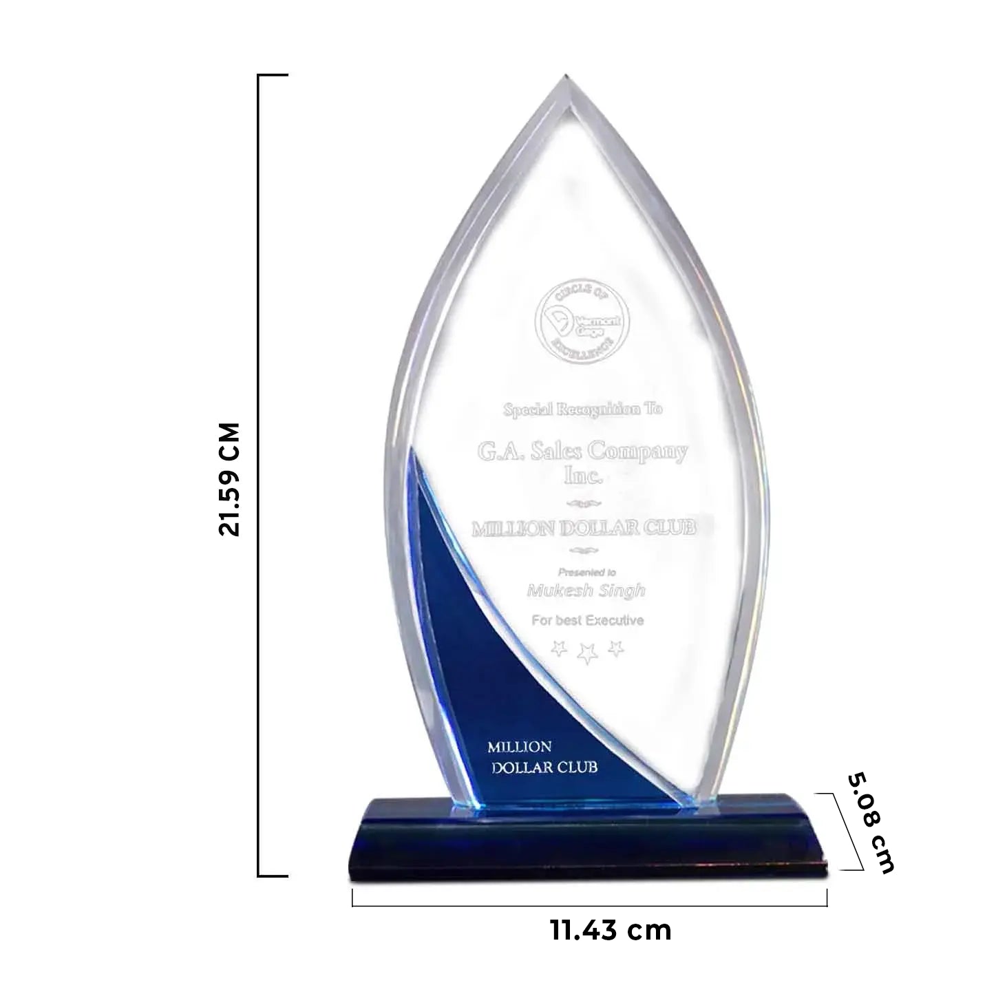 Elegant Crystal Trophies For Leaders Img 2