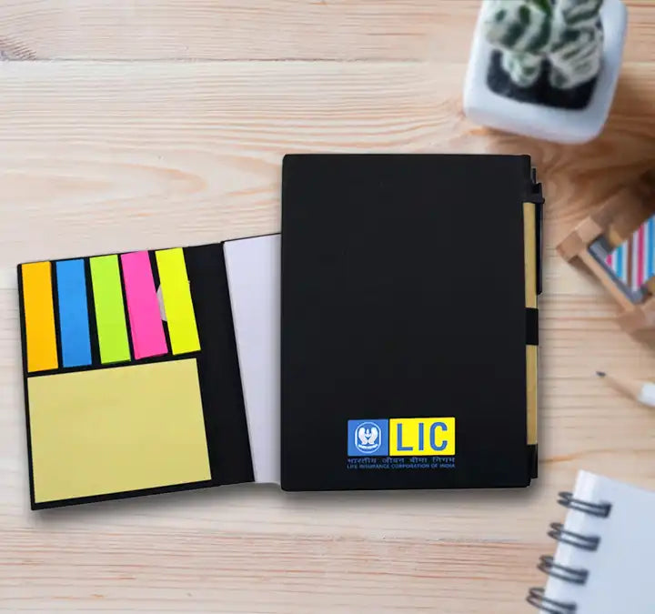 Custom Made Eco Sticky Notepad with Ball Pen 