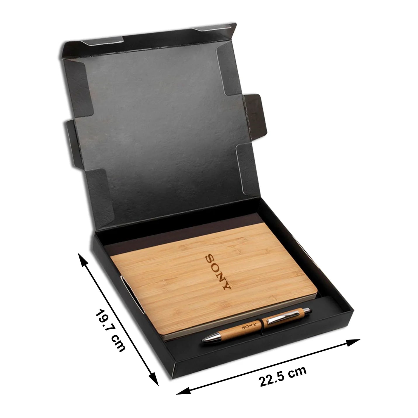 Eco-friendly Bamboo Notebook & Bamboo Pen Combo Gift Set Img 2