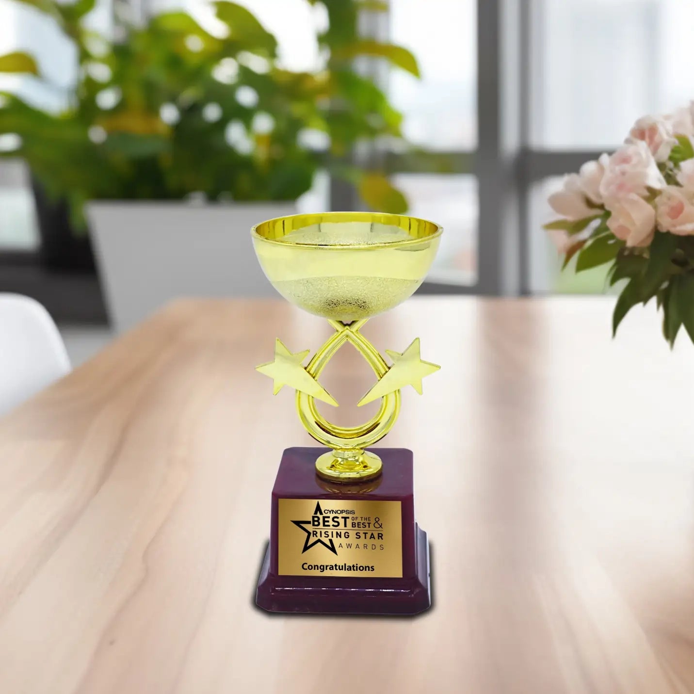 Personalized Golden Achievement Trophy