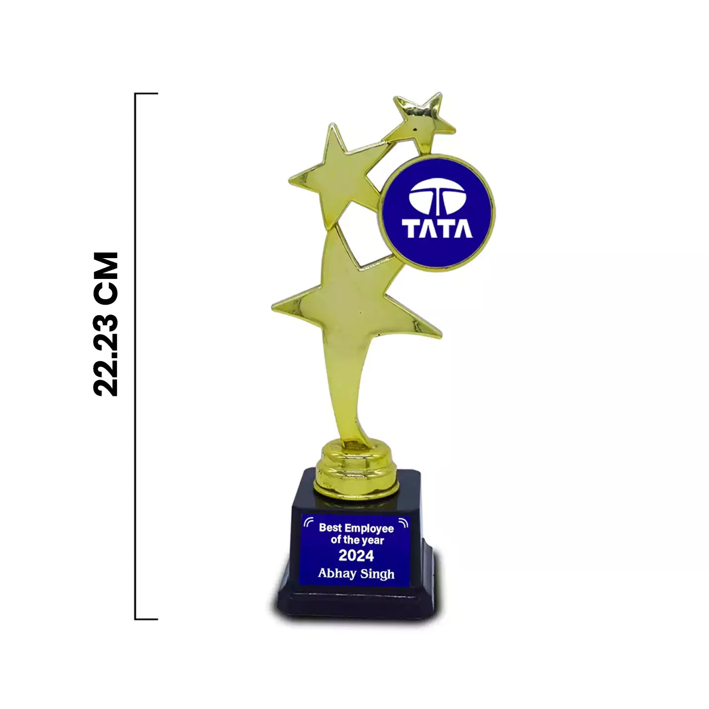 Premium Gold 3-Star Achievement Trophy Img 2