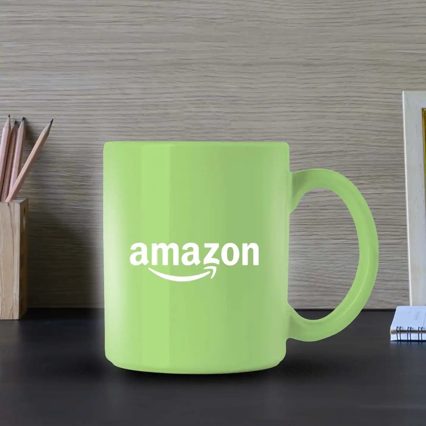 Sophisticated Sand-carved Ceramic Green Mugs Img 1 