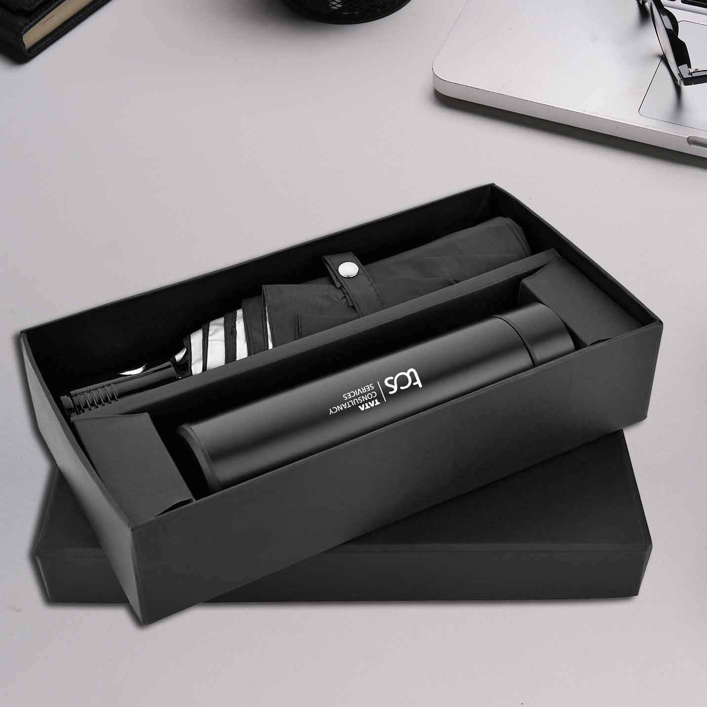 Elite Temperature Bottle & Umbrella Combo Gift Set Img 1