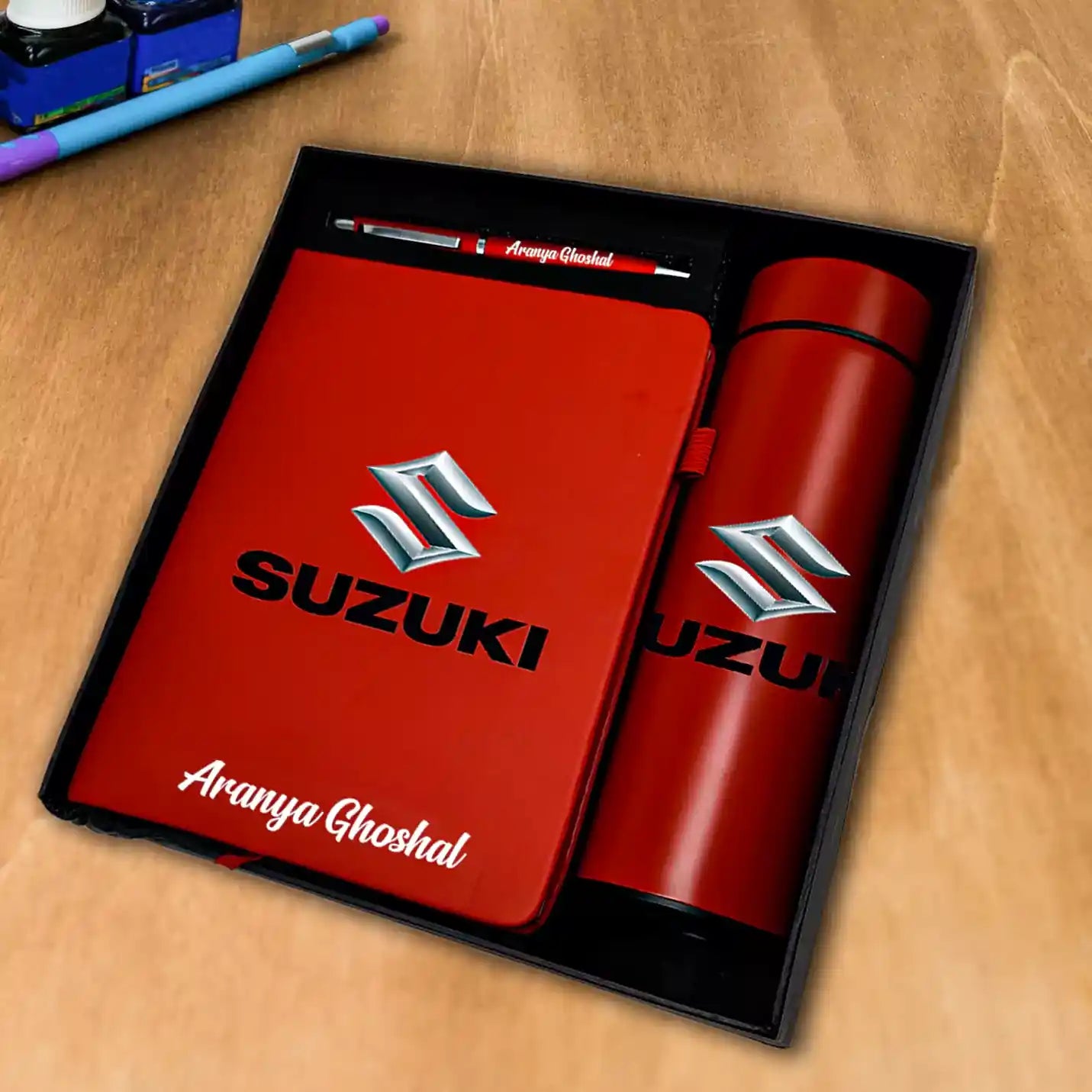 Exclusive 3 in 1 Blue Bottle, Diary & Pen Combo Gift Set