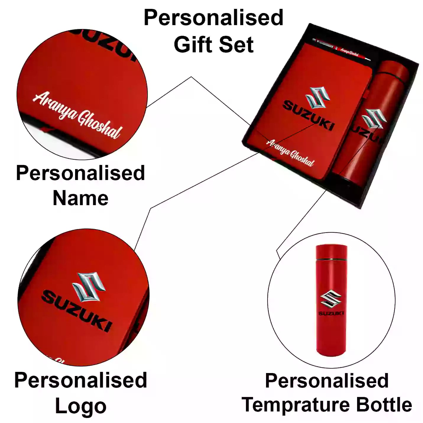 Exclusive 3 in 1 Blue Bottle, Diary & Pen Combo Gift Set