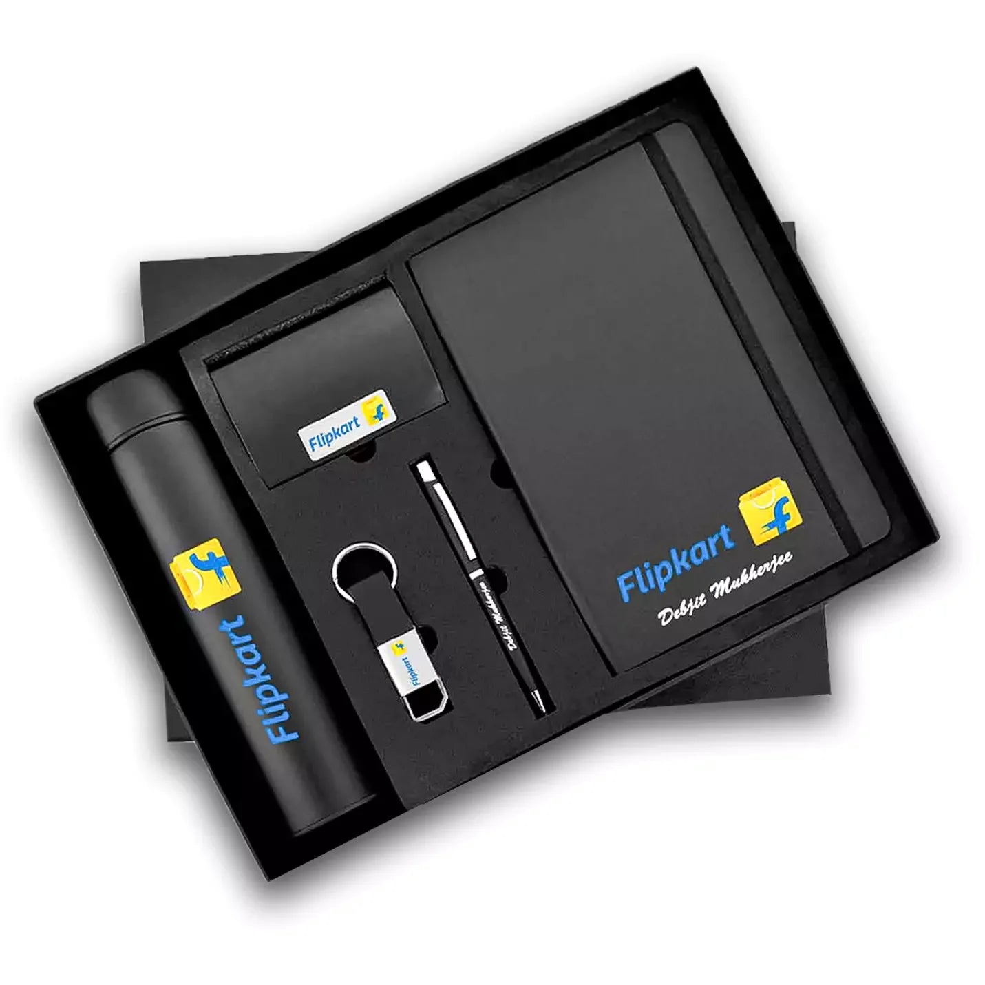 Exclusive 5 in 1 Bottle, Diary, Pen, Keychain & Cardholder Combo Gift Set Img 2