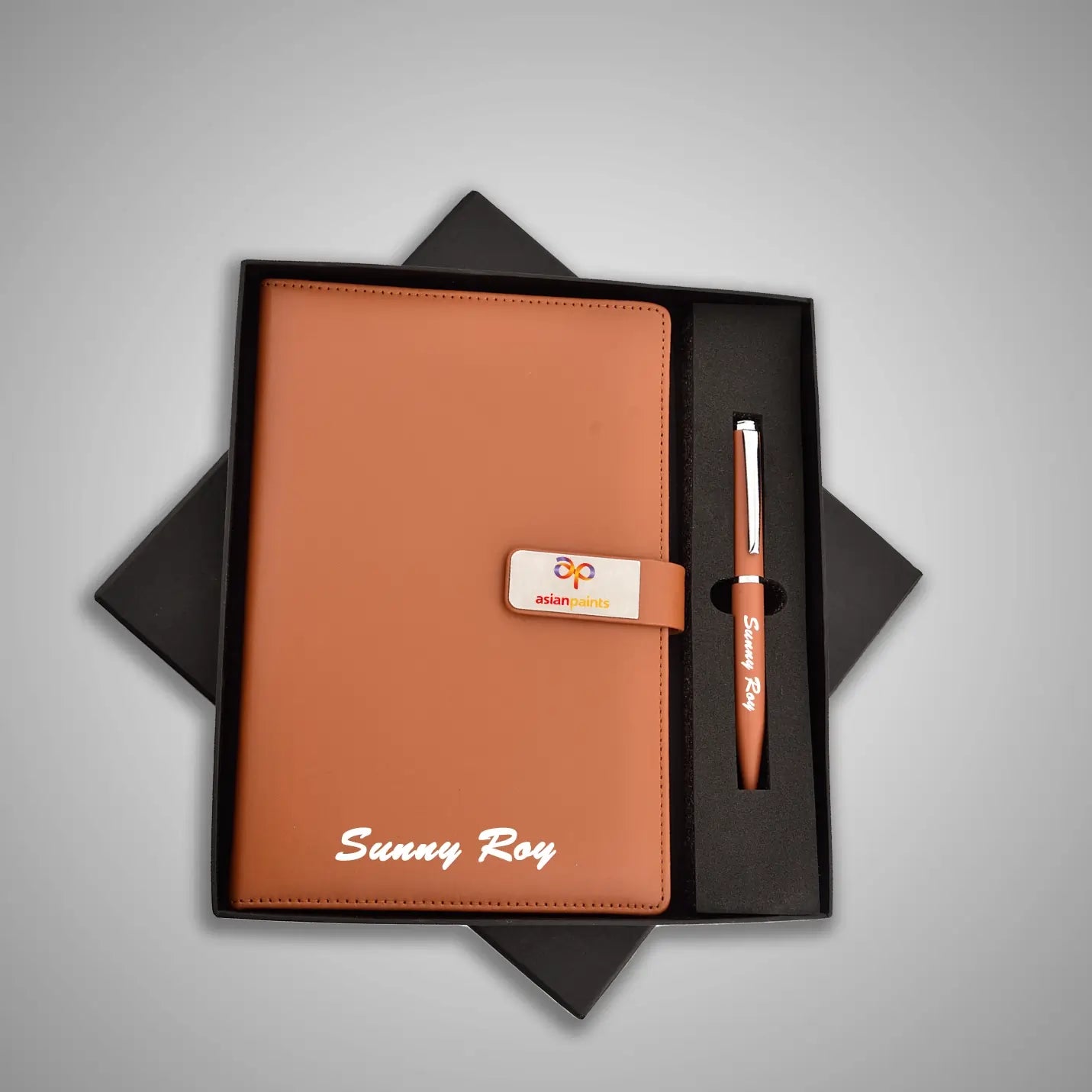 Exclusive Tan Metal Pen & A5 Size Notebook Combo Gift Set Img 3
