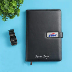 Top-notch 4 in 1 Black Diary, Pen, Keychain & Cardholder Combo Gift Set