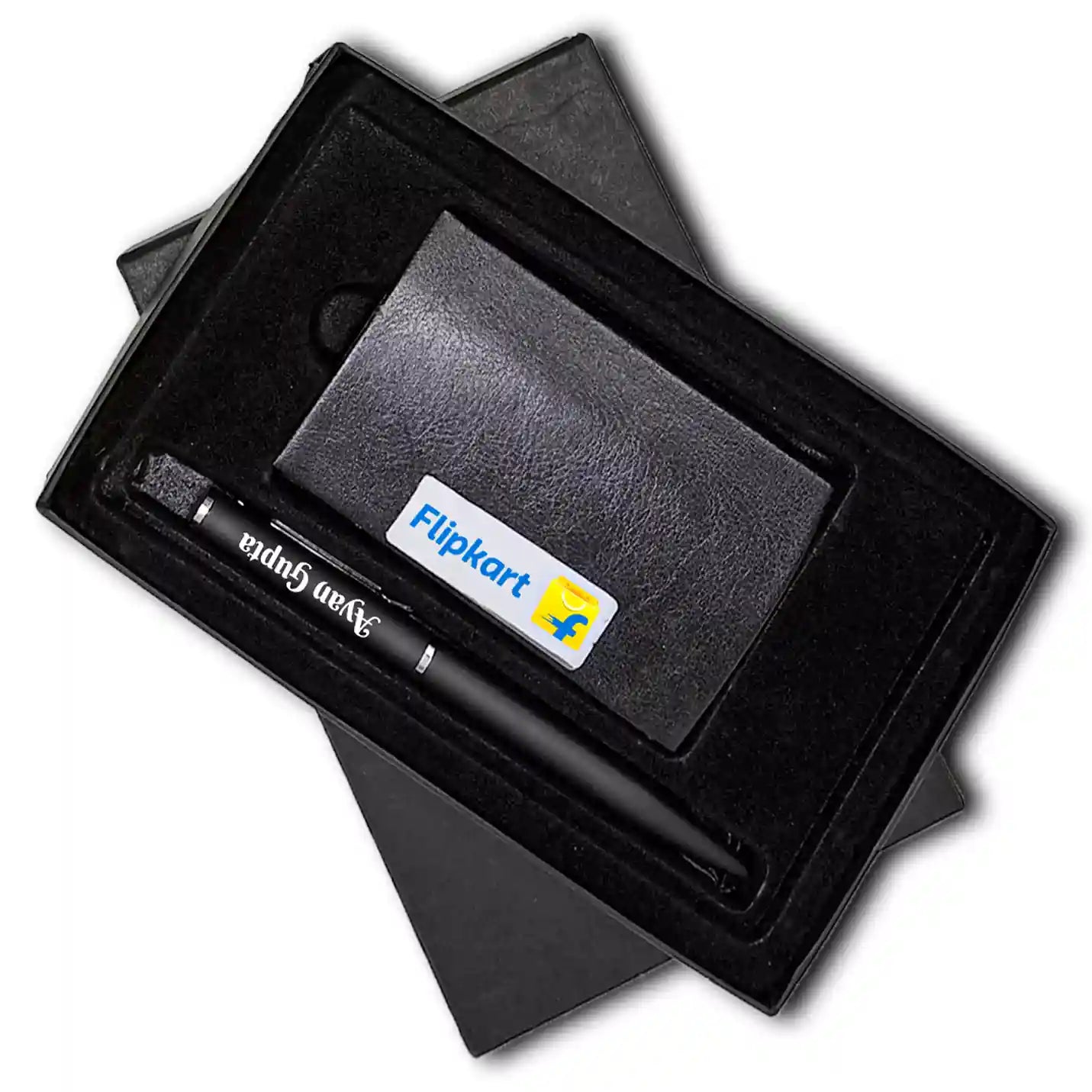 Premium Horizontal Brown Pen & Cardholder Combo Gift Set Img 2