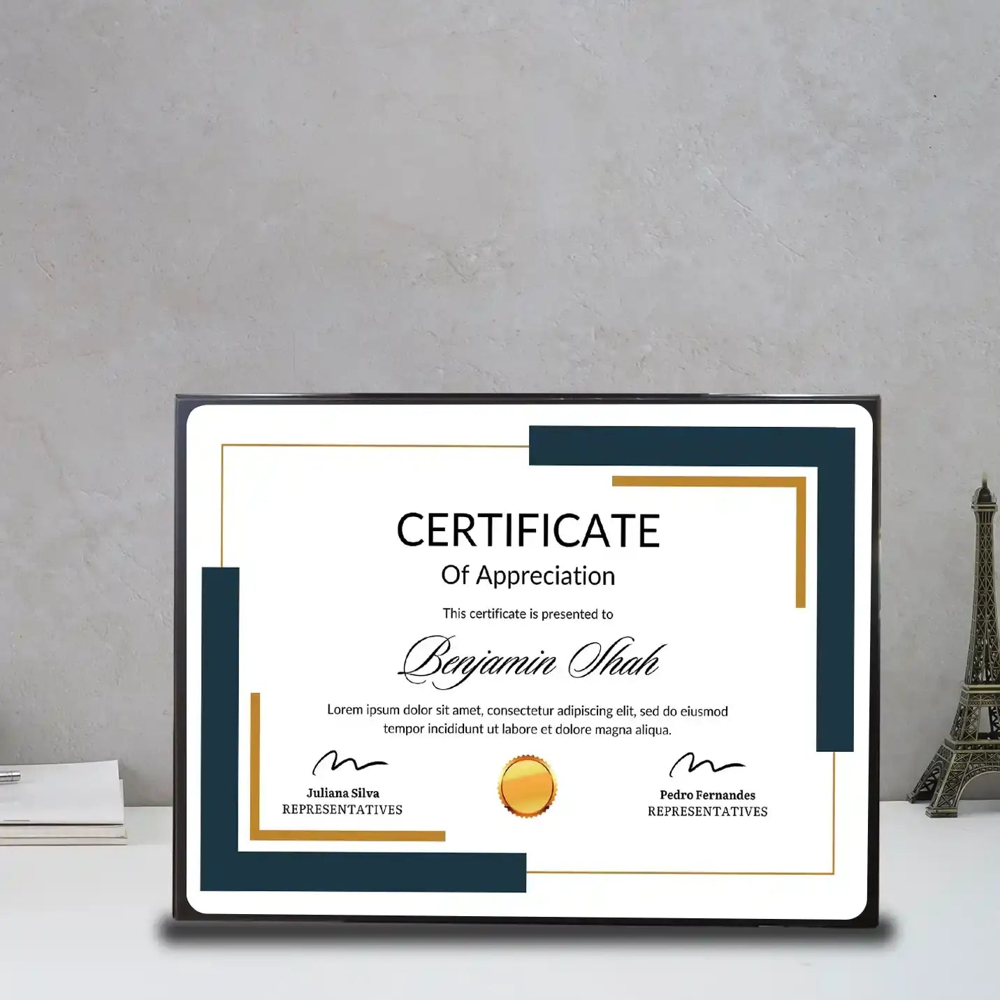 Top-quality Elite Sublimatable Unisub Metal Certificate