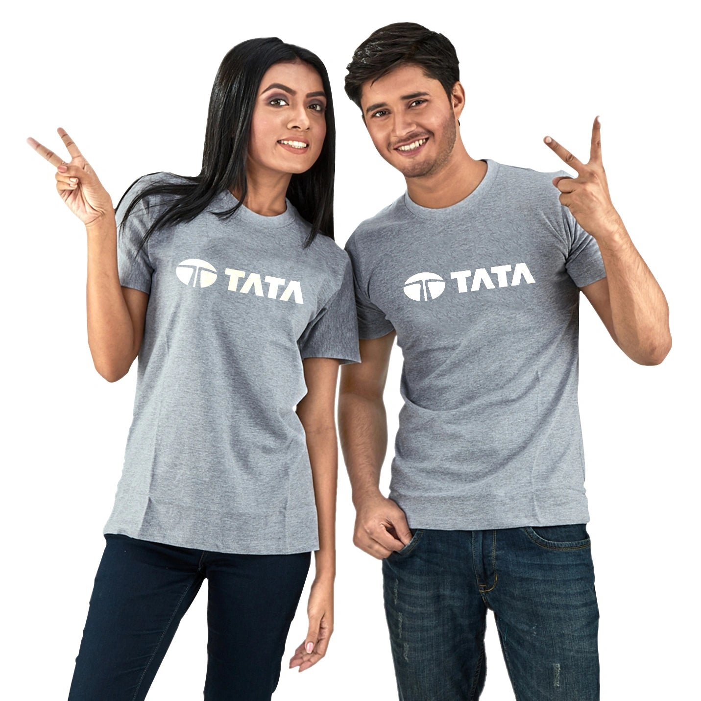 Premium Pure Cotton Round Neck Grey T-shirts Img 2