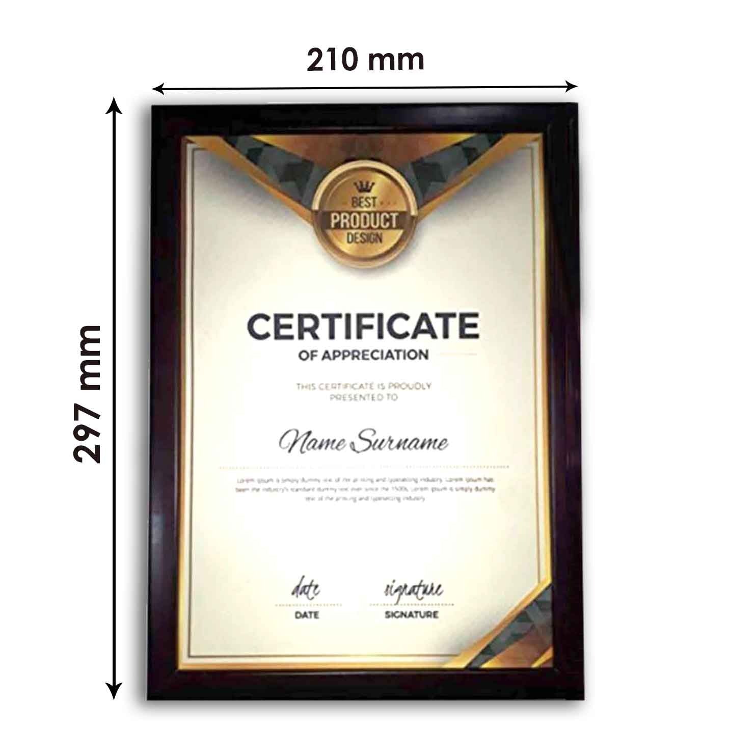 Elegant Wooden Frame Achievement Certificates Img 2