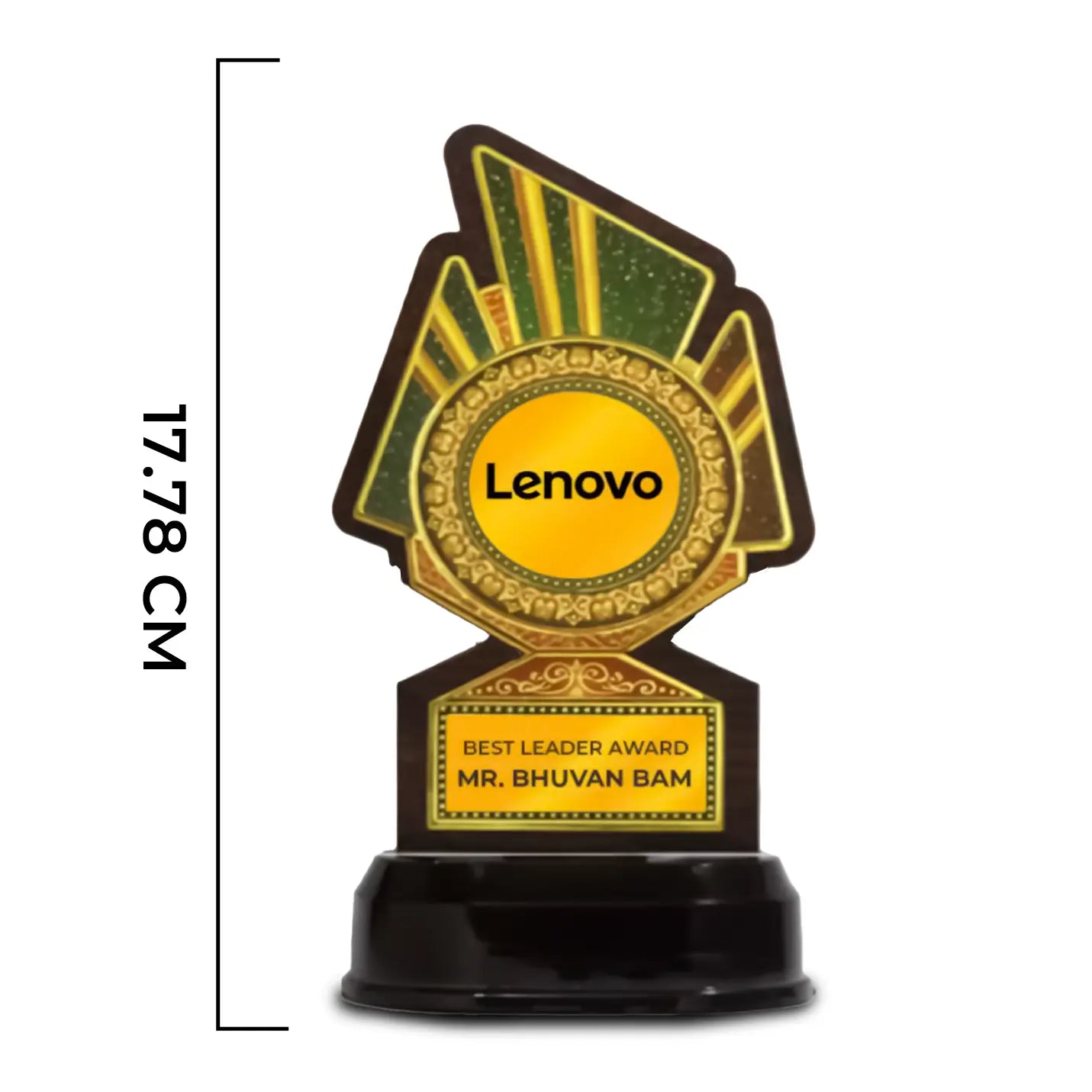 fiber trophy WL-4587-D-IMG-3 size image with white background 