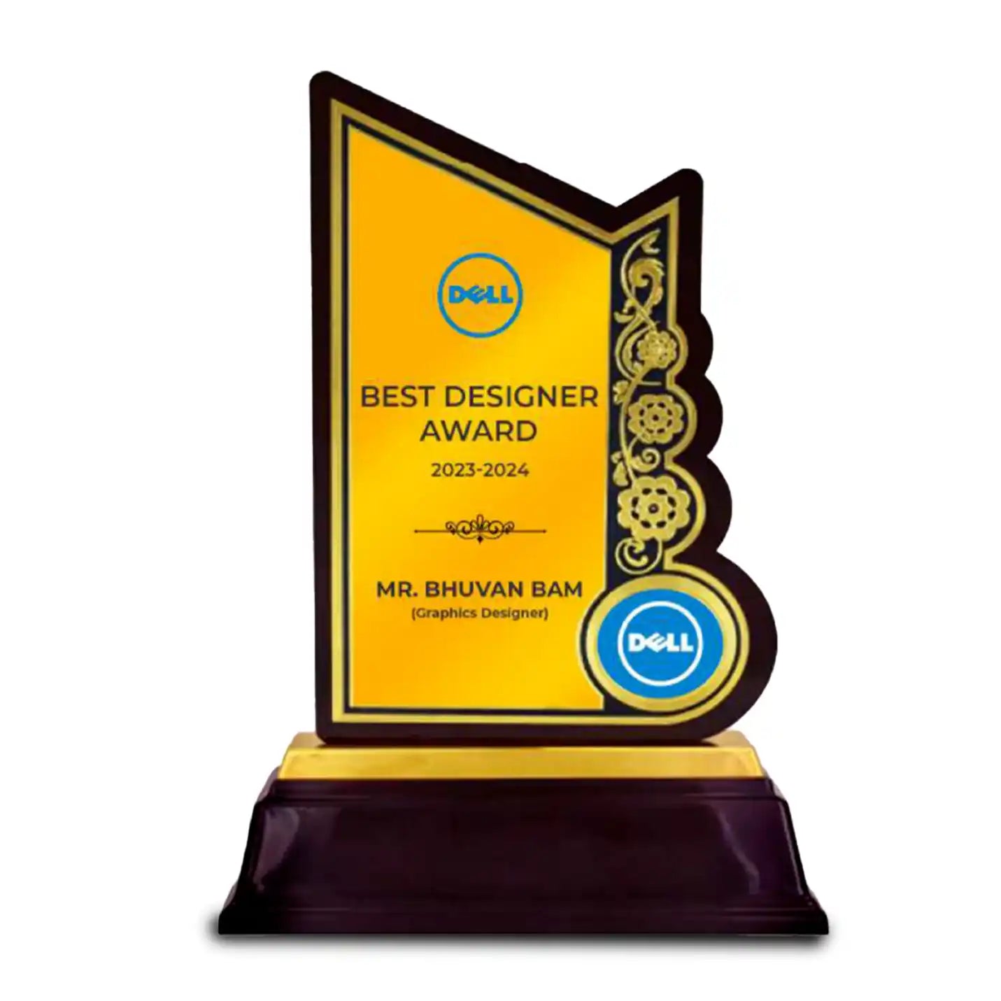 Elegant Asymmetrical Shield Trophy