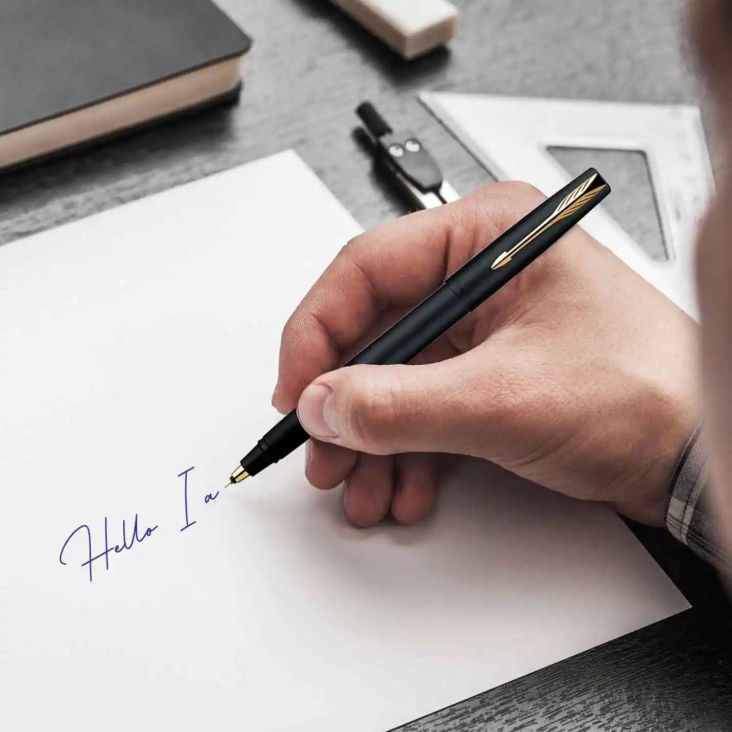 Elite Parker Frontier Matte Black Roller Ball Pen