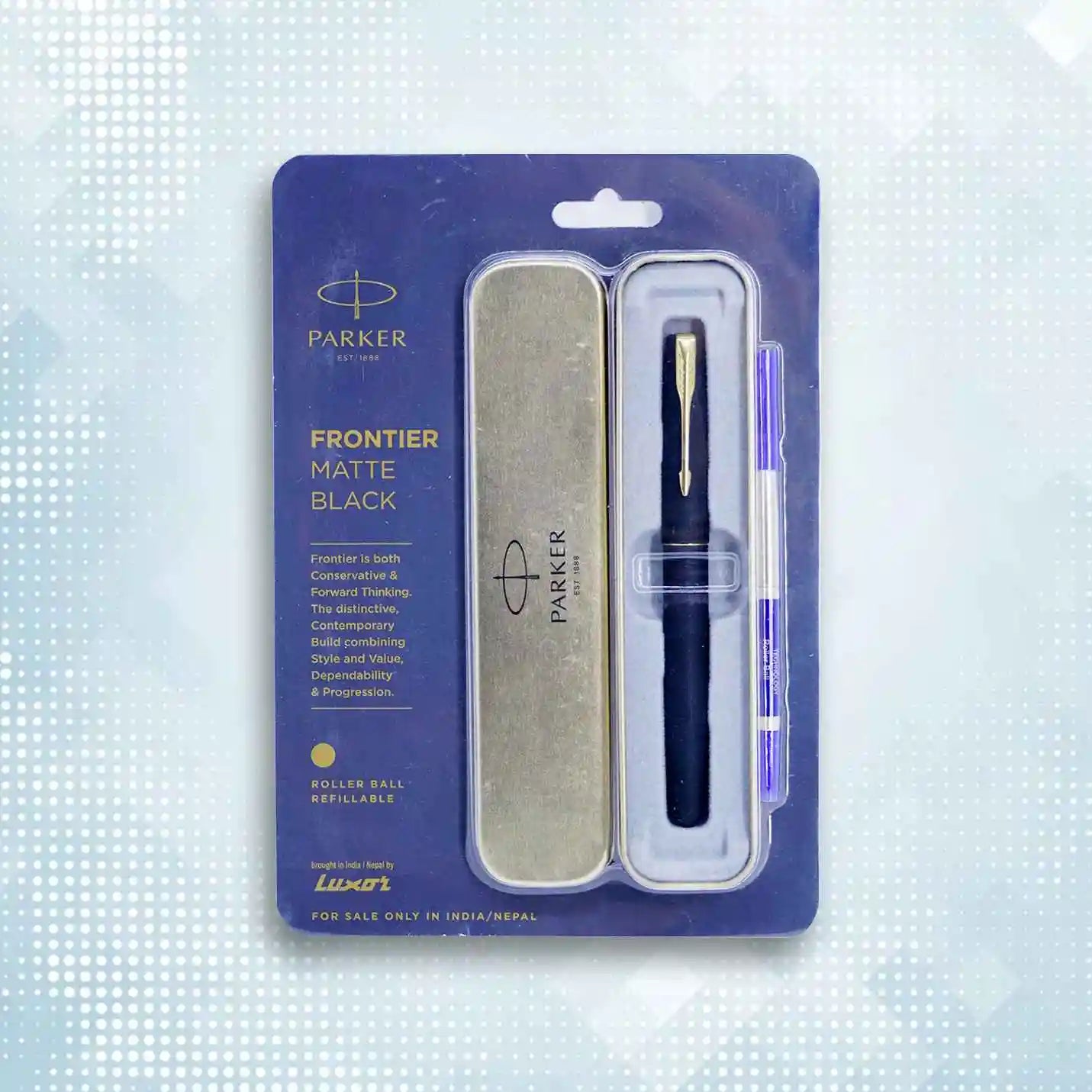 Elite Parker Frontier Matte Black Roller Ball Pen